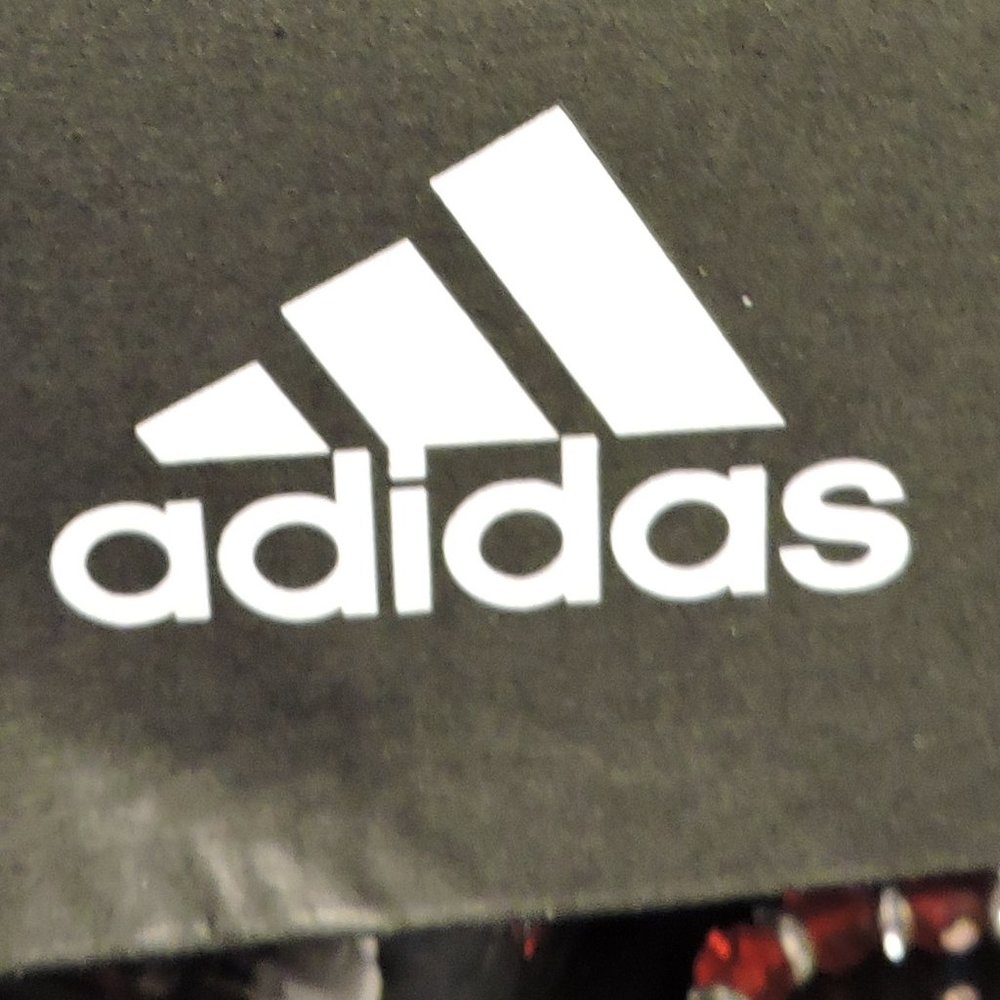 ADIDAS boys sport shoes  size 2 black w/blue stripe and black laces - Picture 6 of 6